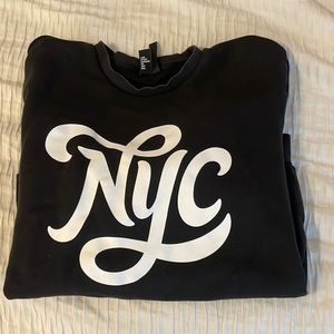 Black NYC adidas crewneck